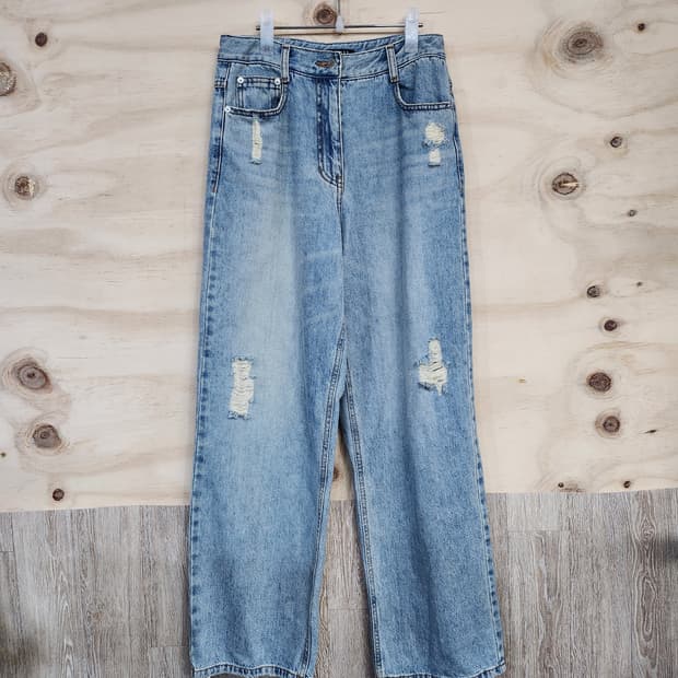 591) 보티첼리 botticelli 빈티지 워싱 와이드데님