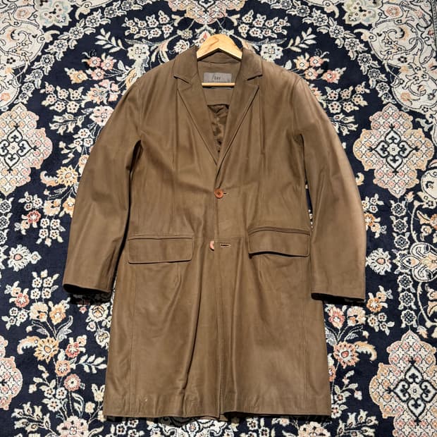 데이 비르거 엣 미켈센 카우레더 누벅 코트 103 소가죽