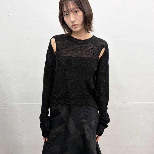 빈티지 컷아웃 니트