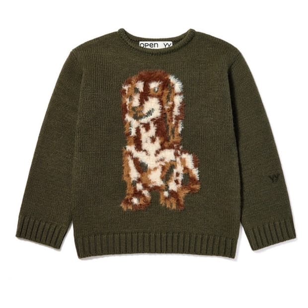 오픈와이와이openyy SHAGGY JACQUARD DOG SWEATER