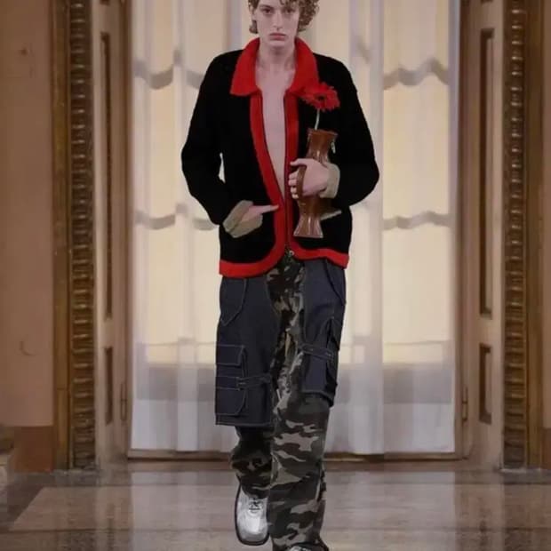 앤더슨벨 엘라스 컬러블럭 가디건 L