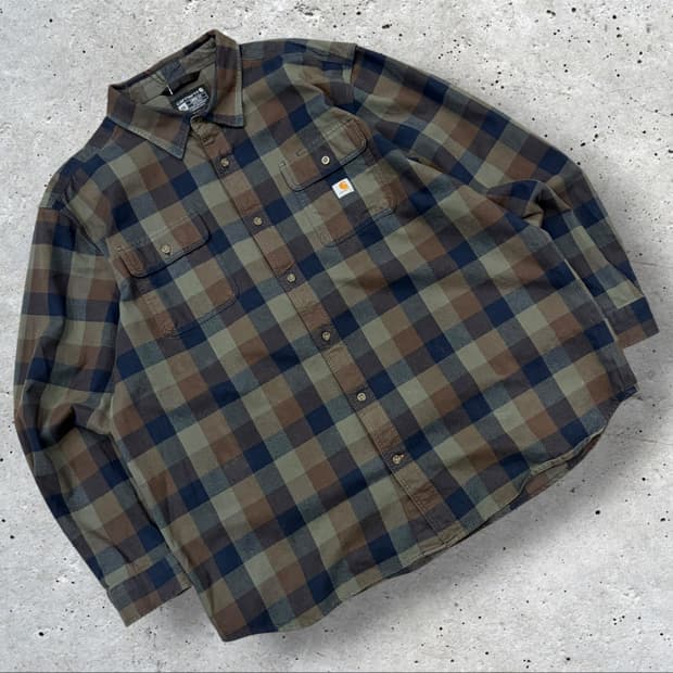 [2XL] 칼하트 루즈핏 체크 셔츠 남방 D474