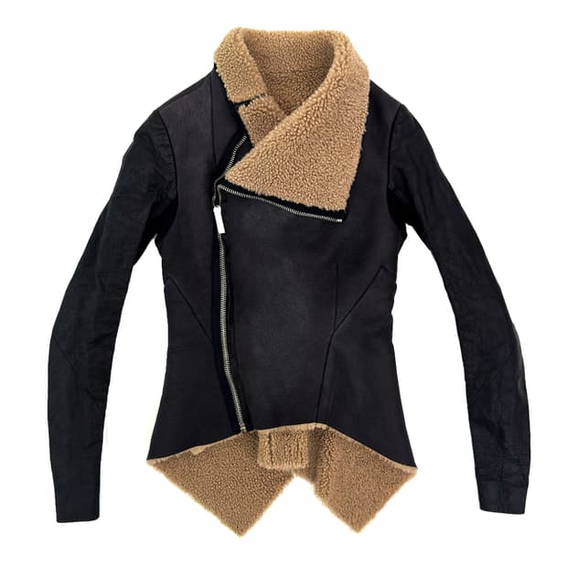 Rick Owens  Shearling Biker Jacket/ 38