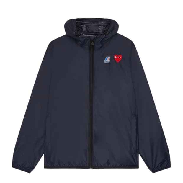 XL) 꼼데가르송 x 까웨 풀 집 자켓 네이비