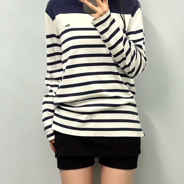 라코스테 스트라이프 단가라 롱 슬리브 