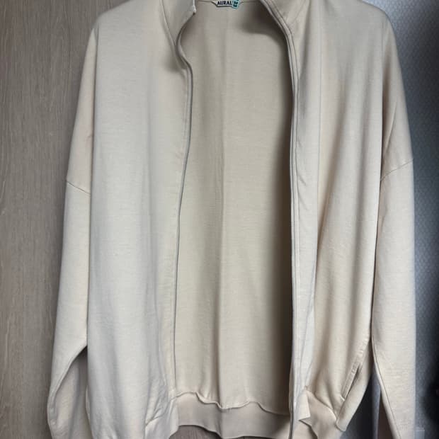 오라리 슈퍼 하이 게이지 스웻 집 블루종 베이지 size 5