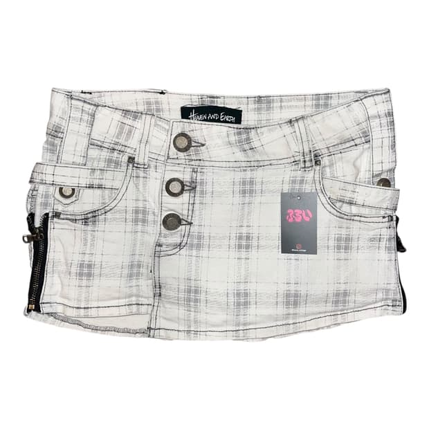 HEAVEN and EARTH 헤븐앤얼스 체크 스커트 펑크y2k갸루