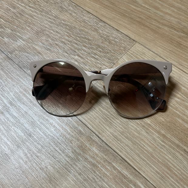 발렌시아가 써클 프레임 선글라스 베이지