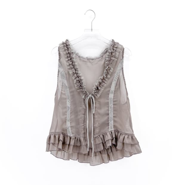 빈티지 레이스 레이어링 베스트