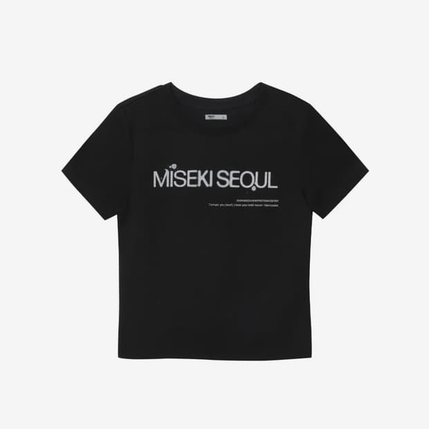 미세키서울 로고 반팔 티셔츠 블랙