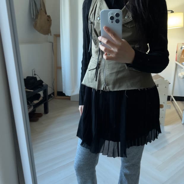 [Diesel] Pleats Layered Dress