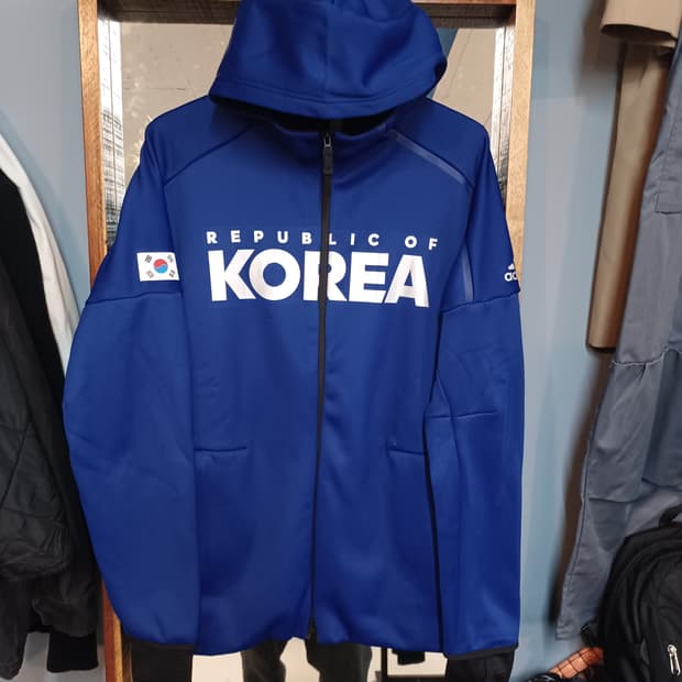 아디다스 zen 클리마히트 국대 기모 후드집업 xxl