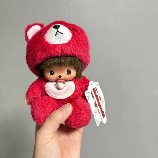 몬치치 레드 베이비 베어 인형