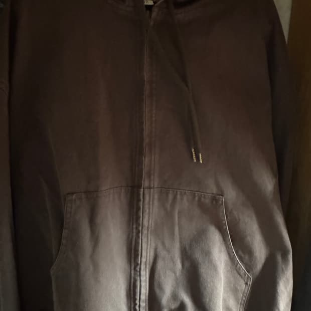 파르티멘토 워시드 워크 후드 집업 브라운