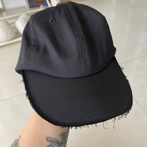 poly wool twill inside out 6 panel cap