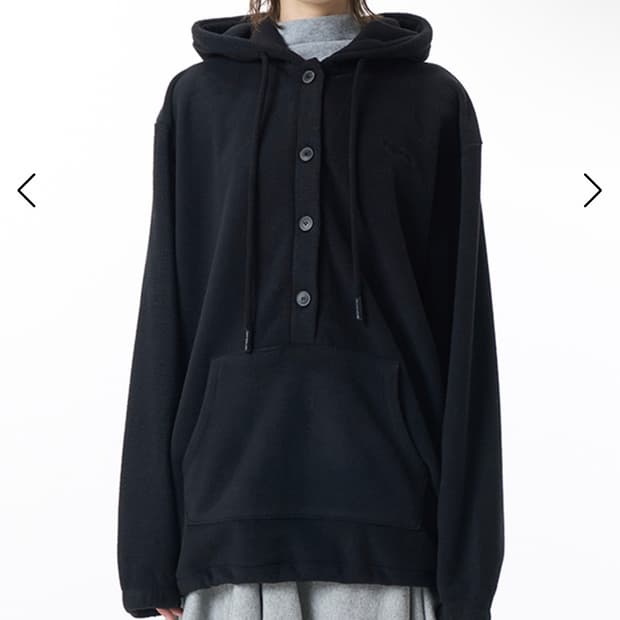 파히섬 오버사이즈 버튼 후드티