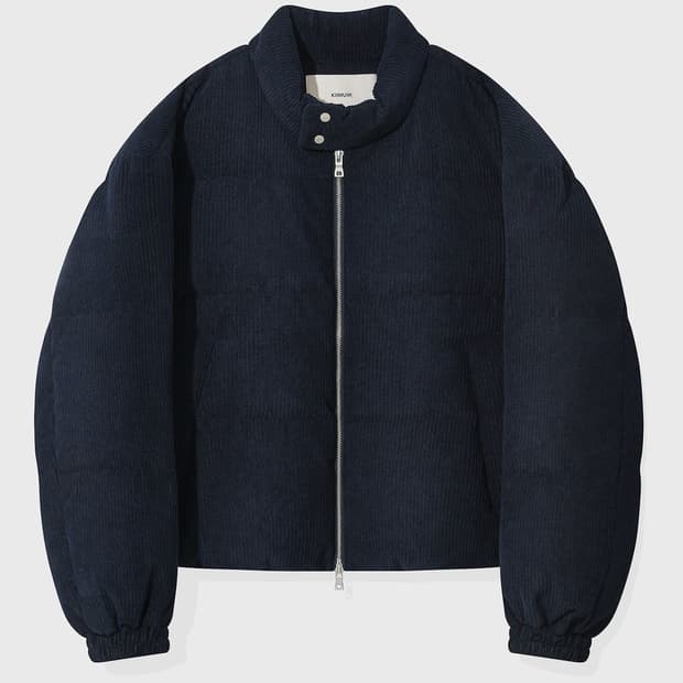 [교환] 키뮤어 코듀로이 패딩 네이비 L사이즈 -> 블랙 M or L