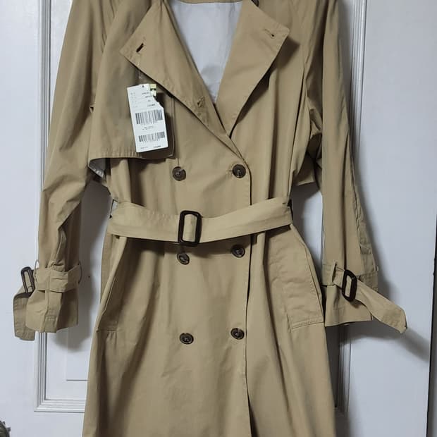 새상품 뱅뱅진스 베이지 벨티드 트렌치 코트 여자 66 77
