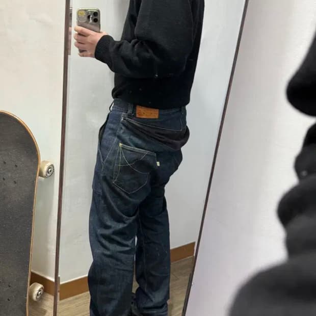 알렉산더 리 창 투 톤 셀비지 데님 팬츠