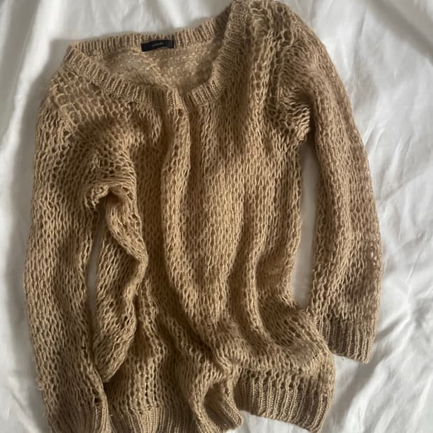 빈티지 rienda 그물 니트 베이지