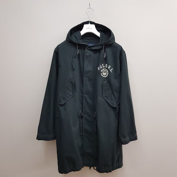 폴로  랄프로렌 로고레터링 후드 롱 파카 자켓 L사이즈