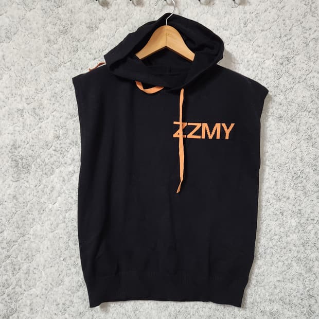 258A [S] Zzmy 여성 후드 민소매 니트