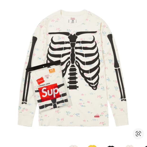 슈프림 헤인즈 본즈 플로럴 S