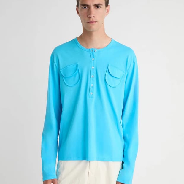 [S,M,L]팔로마울 Nestor B 포켓 티셔츠/블루