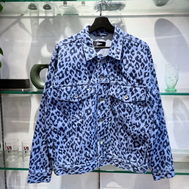 MYNE leopard denim jacket