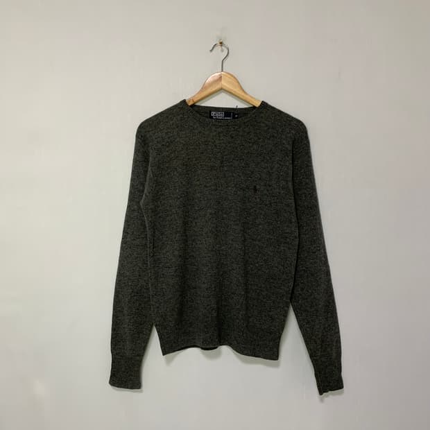 폴로 랄프로렌 램스울 100 그레이 빈티지 니트 스웨터 170 여성 M