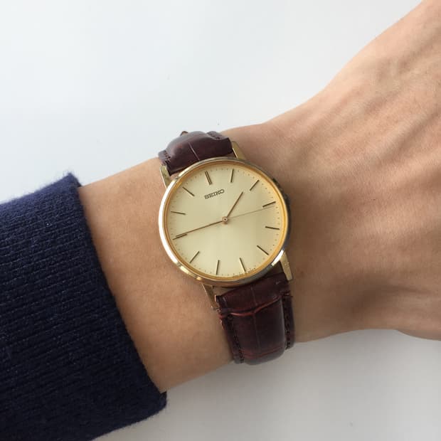 90s seiko gold quartz