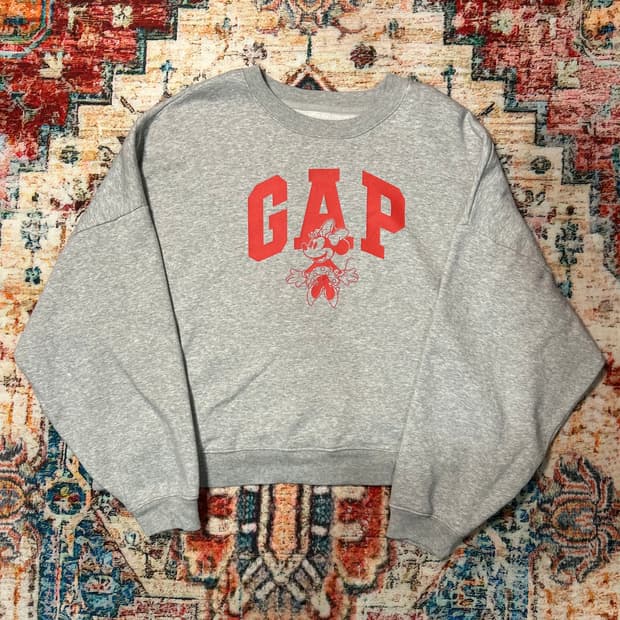 [XL] 갭 GAP 디즈니 미니 마우스 크롭핏 맨투맨