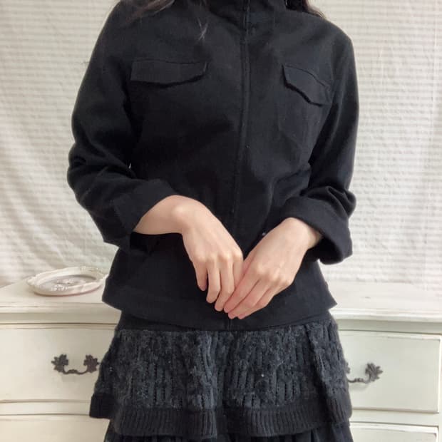 빈티지 블랙 집업 자켓 y2k 스트릿 갸루 펑키 일본빈티지
