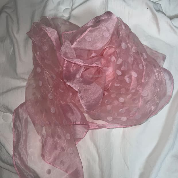oganza dot pink scarf
