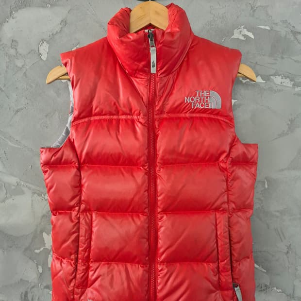 노스페이스 700 눕시 구스 패딩조끼 여성M