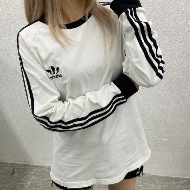 아디다스 블랙라인 화이트 롱슬리브 2XL