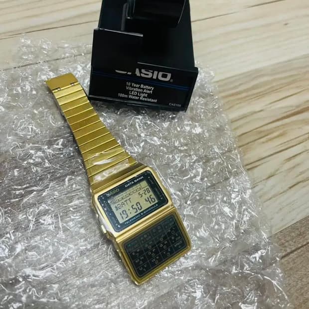 80년대 카시오데이터뱅크 금장 미사용 새제품 오리지널
