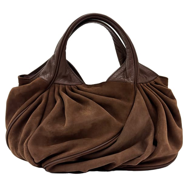 i ro se Suede Gathered Mini Bag