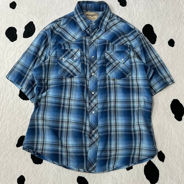 wrangler western snap shirt