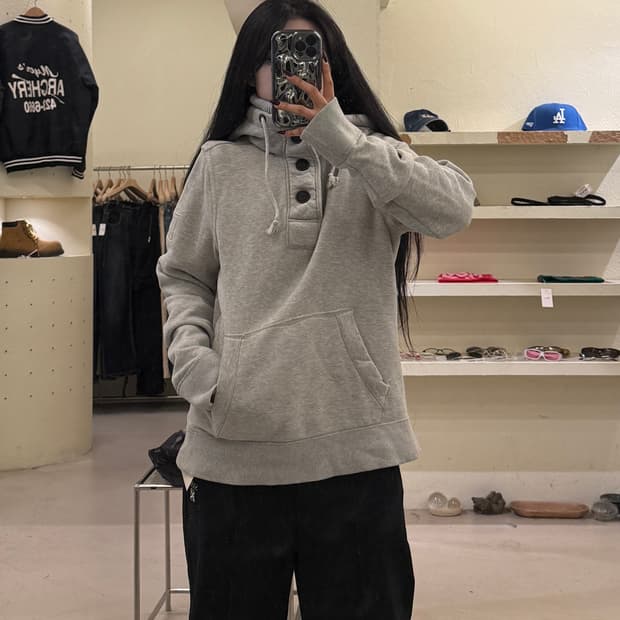 아베크롬비 헨리넥 후드 그레이 U1250