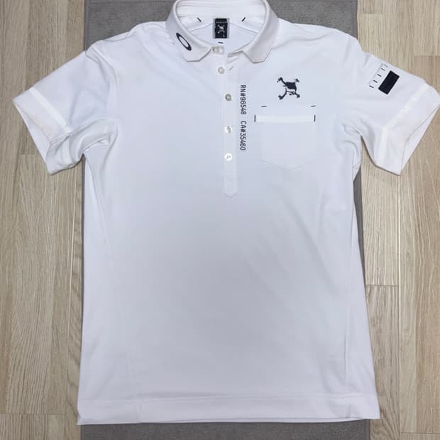 [A급] 오클리 화이트 반팔 카라티 L(100)