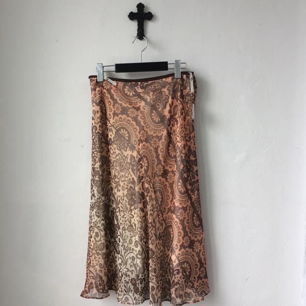 Evex by krizia pattern midi skirt