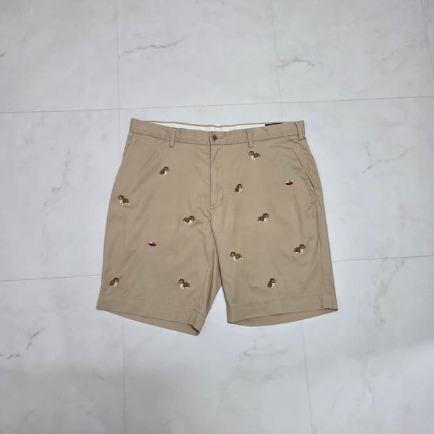 36 폴로 랄프로렌 강아지 멀티패턴 반바지 베이지