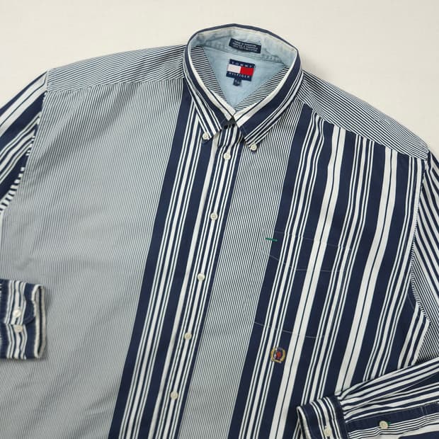 2XL(110) 타미 힐피거 언밸런스 스트라이프셔츠