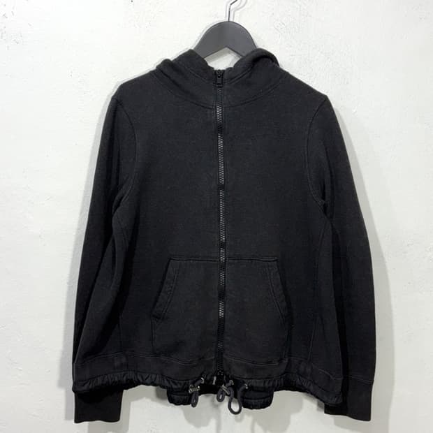 sacai luck Drawstring Zip Hoodie