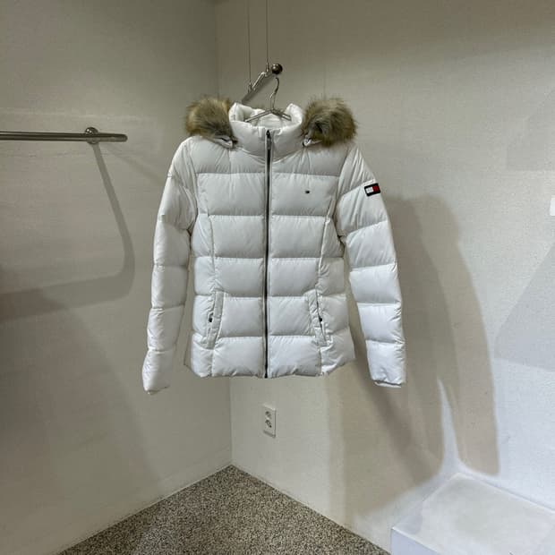 타미힐피거 후드 퍼 패딩