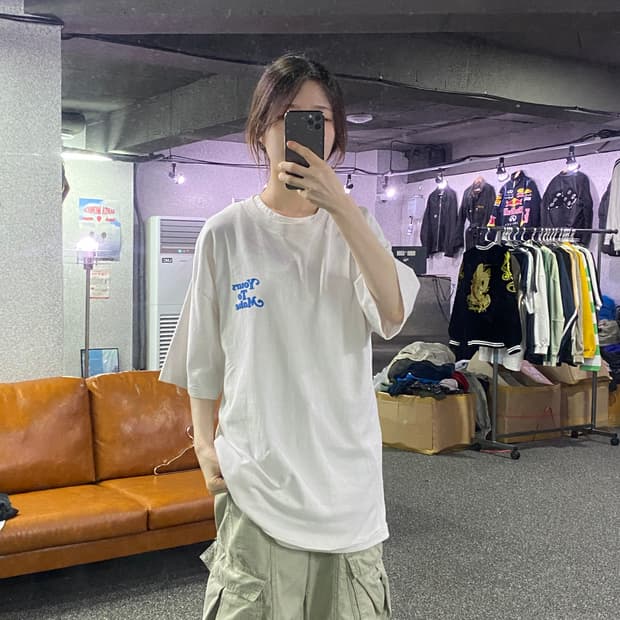 디키즈 yours 화이트 반팔티 B2276