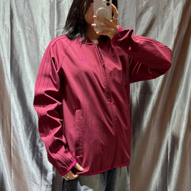 XL 아디다스 파이어버드 버건디 블루종