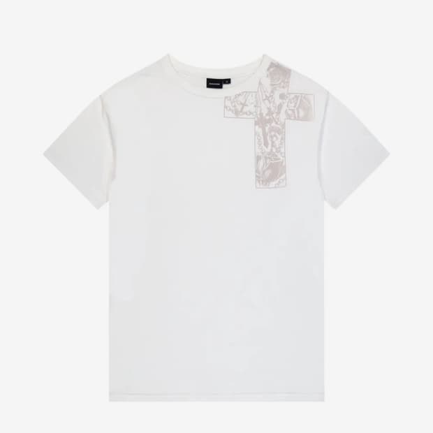 아캄 CROS2 Printed Half Top (White) 반팔