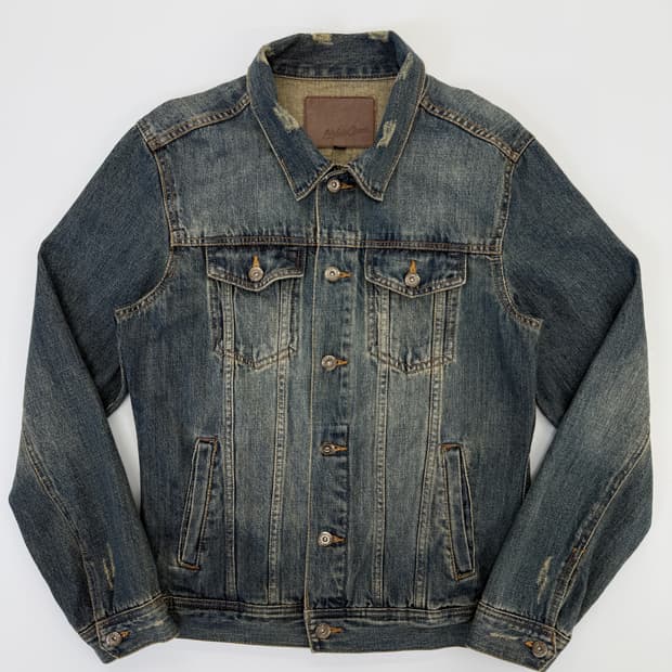 Nylaus jeans 빈티지 워싱 데님 자켓